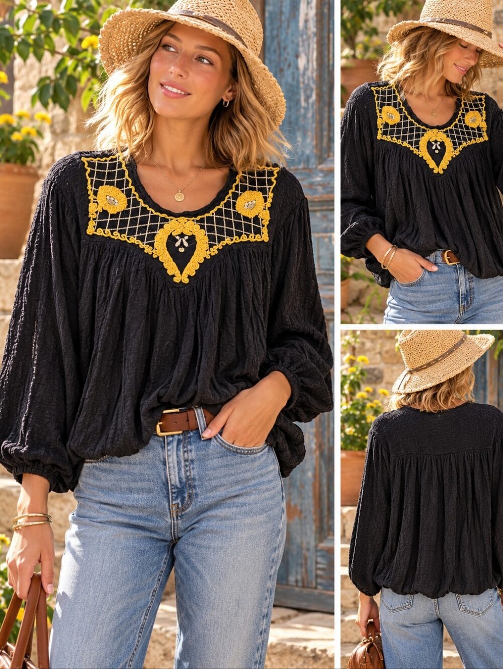 Free People Begonia Embroidered Top, NWOT, S